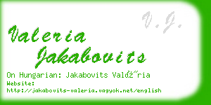 valeria jakabovits business card